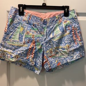 LILLY PULITZER Callahan Shorts “Get Nauti” Print Size 6